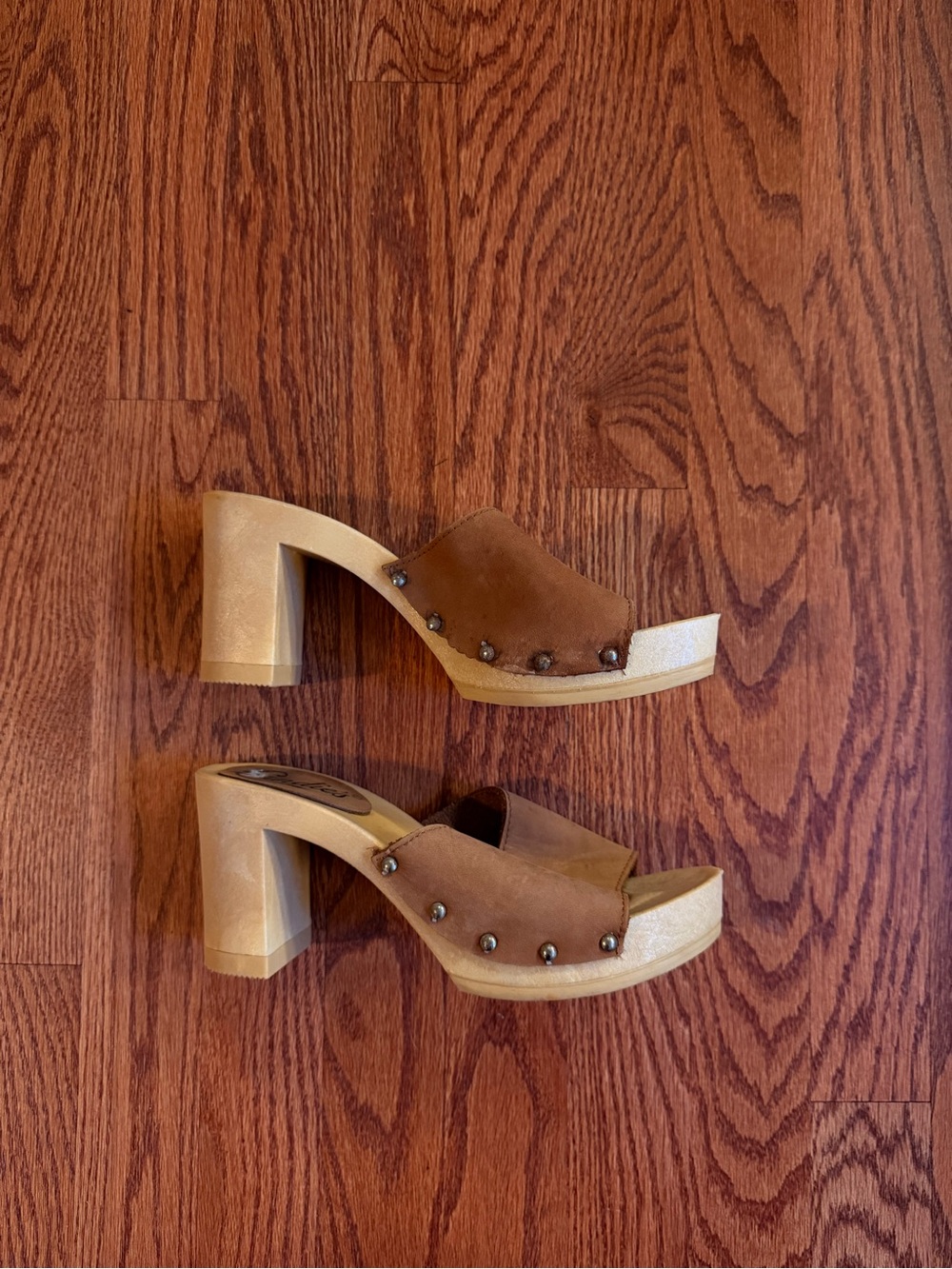 Candie's Brown Studded Platform Heels
